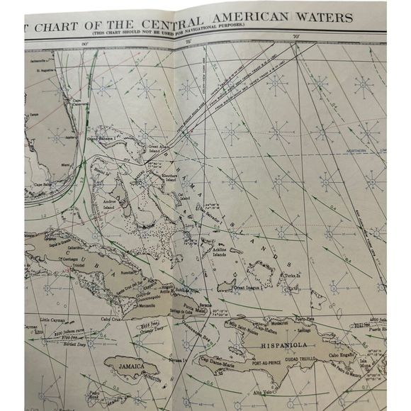 Atlas of Pilot Charts Central American Waters South Atlantic Ocean VTG Navy Maps - Picture 12 of 16